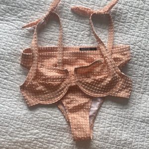 Matching high waisted bikini set